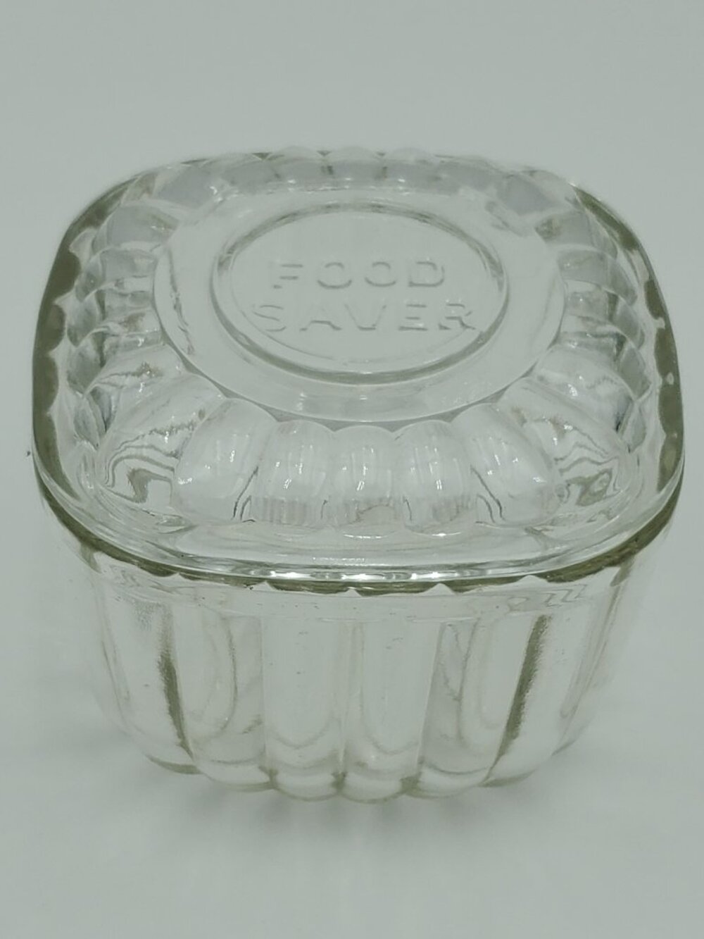Federal Glass Food Saver Small Square Refrigerator Dish Ribbed Fridgie